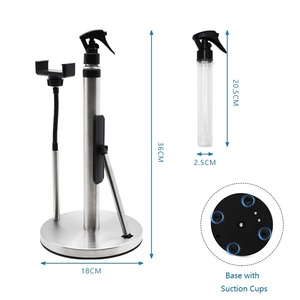 <b>Kitchen</b> 3 in 1 Paper Towel Holder with Spray Bottle & Phone Holder Countertop Stainless Steel Tissue Holder Paper Dispenser - Product Image 2