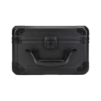 Étui de transport en aluminium noir de qualité supérieure pour écouteurs LCD, antichoc, verrouillable, étui de rangement en aluminium de voyage avec mousse découpée en EVA