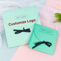 Caja de Embalaje de Cartón con Logotipo Personalizado, Bolsa de Papel Kraft, Caja de Embalaje de Papel Plegable con Ventana para Bufandas y Medias