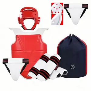 QUTENG Taekwondo Armschutz Gesichts maske Schutz ausrüstung zweifarbiger Schutz de Pecho de Taekwondo