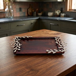 Plateau de service portable en bois certifié, de forme rectangulaire unique et écologique, pour la maison, dernier design, en promotion - Product Image 4