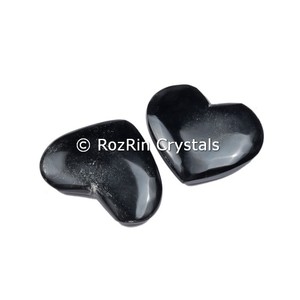 Negro Turmoline Puffy corazón de piedra - Product Image 2