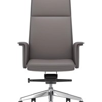 Chaise de bureau ergonomique en cuir de vachette avec fonction de levage, cadre en acier, dossier haut et accoudoirs – Chaise de gaming polyvalente pour la maison