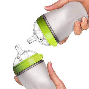 Biberón de cuello ancho sin BPA, biberón de silicona con sensación natural, <span class=keywords><strong>biberones</strong></span> de leche de 0 a 12 meses a la venta - Product Image 1