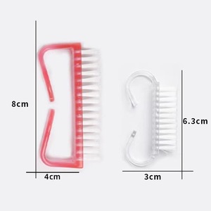 Brosse à ongles pour manucure avec poils doux, tailles 8 cm et 6,3 cm, pour éliminer la poussière des ongles - Product Image 1