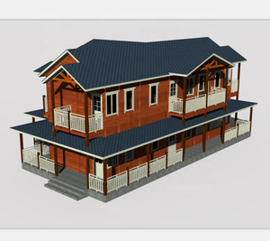 Customizable 2-Story Wooden Cottage with 6 Bedrooms for Family Living - Product Image 2