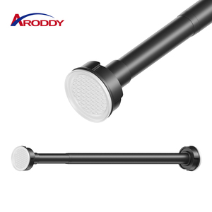 Tringle de Douche ARODDY <span class=keywords><strong>Brevet</strong></span>ée 25mm Sans Perçage à Verrouillage Intérieur, Tension Réglable 0.5-0.8m, en Acier Carbone Épais Anti-Rouille - Product Image 1