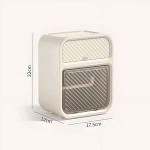 Bathroom Wall-mounted Tissue Box Plastic Tissue Holder No Drill Self <b>Adhesive</b> Plastic Tissue Box - Product Image 2