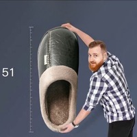 BY-98 Nouvelles pantoufles d'hiver imperméables en PU pour homme et femme, pantoufles chaudes épaisses en coton pour la maison, pantoufles en fausse fourrure pour couple
