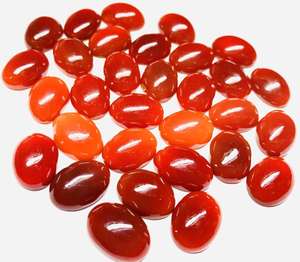 Gema de Ónix Verde, Negro, Azul y Rojo con Base Plana, Corte Ovalado Natural, Piedra de Ágata para Joyería, Precio al por Mayor - Product Image 1