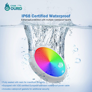 205Mm 12W 18W Hồ Bơi Đèn Treo Tường Chìm IP68 Nhựa Không Thấm Nước Đầy <span class=keywords><strong>LED</strong></span> Chiếu Sáng Dưới Nước Bơi Hồ Bơi Ánh Sáng RGB - Product Image 3