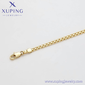 X000979200 Xuping Jewelry Tobilleras de cadena de <span class=keywords><strong>pie</strong></span> chapadas en oro de 14 quilates <span class=keywords><strong>Pulsera</strong></span> de mujer de enlace simple de moda - Product Image 5