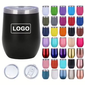 Thermos isotherme en acier inoxydable double paroi de 12 oz, en forme d'œuf, avec couvercle, pour café, mini-tasse en forme d'œuf pour l'extérieur - Product Image 1