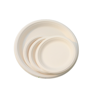 Meilleure qualité 100% assiette jetable biodégradable écologique 6 pouces rond blanc brun couleurs naturelles meilleur prix - Product Image 2