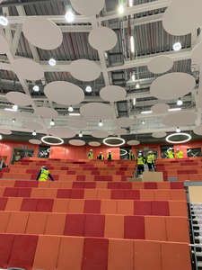 Panneau acoustique suspendu <span class=keywords><strong>au</strong></span> <span class=keywords><strong>plafond</strong></span>, de haute qualité NRC 0.9, nuage acoustique - Product Image 5