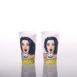 Lenticular no rótulo do molde Copos plásticos Copos plásticos do estádio com tampa e palha - Product Image 3