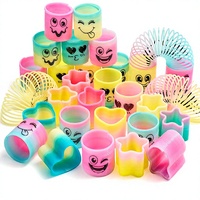 Mini jouet anti-stress à ressort en spirale en plastique de 3,5 cm, idéal pour les cadeaux de fête, les récompenses de classe, les anniversaires, les fêtes foraines et les sacs cadeaux