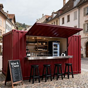 Bar et café mobile contemporain en conteneur maritime avec cuisine - Robuste et durable - Product Image 6