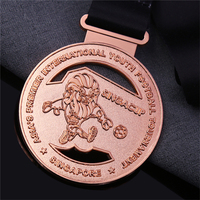 Médaille de marathon en émail doux personnalisé or argent finition de natation fabricant de médailles de sport en métal conception libre