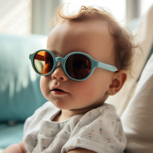 Customized <b>Round</b> <b>Sunglasses</b> UV400 Polarized Patterned Flexible Silicone Baby <b>Sunglasses</b> with Strap for Boys and Girls - Product Image 4