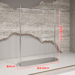 Estante de ropa de carga de acero inoxidable y plata boutique de tamaño personalizado estante de exhibición de tienda de ropa comercial de alta resistencia - Product Image 6