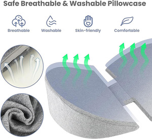<span class=keywords><strong>Almohada</strong></span> de <span class=keywords><strong>Embarazo</strong></span> Ajustable de Espuma Viscoelástica con Funda Extraíble Antibacteriana para Soporte de Vientre, Cuello y Piernas - Product Image 2