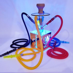 Nueva Cachimba Acrílica LED de Cuatro Tubos con Logotipos Personalizados al por Mayor, Fantástica Oferta - Product Image 2