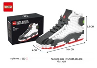 Mini Bloques de Construcción de Plástico con Diseño Deportivo XR, Juego de Construcción de Modelo de Zapatillas Deportivas, Regalo de Navidad y Juguete para Niños de 5 a 13 Años