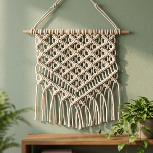 Elegante cuerda de algodón de macramé para colgar en la pared, la decoración del hogar más buscada - Product Image 4