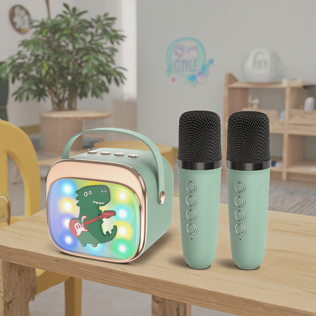 Media Player Mixer Yll K12 Mini Karaoke Machine Home Theater System Portable Speaker for Kids Set Wireless Microphone Custom