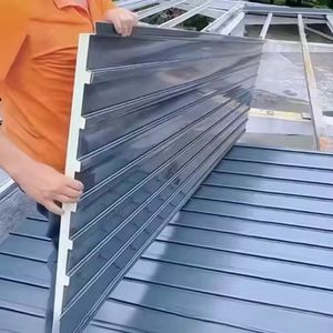 Panel Atap Sandwich Techo Teja dari Busa Aluminium Poliuretan Murah untuk Bangunan Hotel dan Gudang - Product Image 1