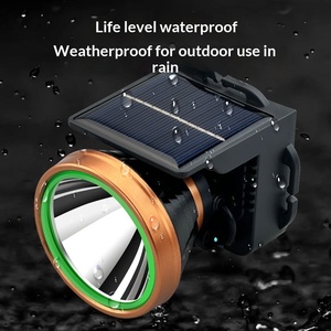 Lampe frontale <span class=keywords><strong>LED</strong></span> super puissante et très lumineuse, certifiée IP54, alimentée par batterie lithium-ion et énergie <span class=keywords><strong>solaire</strong></span>, longue autonomie, pour camping, pêche et activités de plein air - Product Image 4