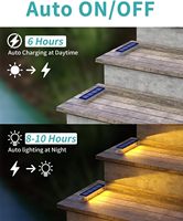 Lampe solaire LED étanche IP68 haute luminosité anti-corrosion avec angle de faisceau de 45° pour éclairage extérieur de terrasses, jardins, allées et escaliers