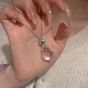 Collar con Colgante de Calabaza Fu Lu de Plata Pura S925, Lujoso, Versátil, con Cuerda Tejida a Mano, Nuevo, Colgante Antiguo Fino - Product Image 1