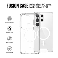 Coque de téléphone magnétique antichoc à succès pour Samsung Galaxy S26 Ultra, transparente, anti-jaunissement, dos rigide, coque souple