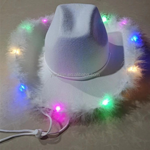 Sombrero de vaquero <span class=keywords><strong>Boa</strong></span> Rosa Led - Product Image 6