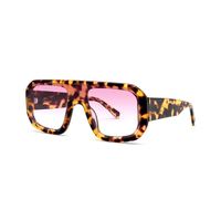 Lunettes de soleil Finewell de luxe surdimensionnées rectangulaires UV400, design classique et tendance, logo personnalisé, pour femmes et hommes