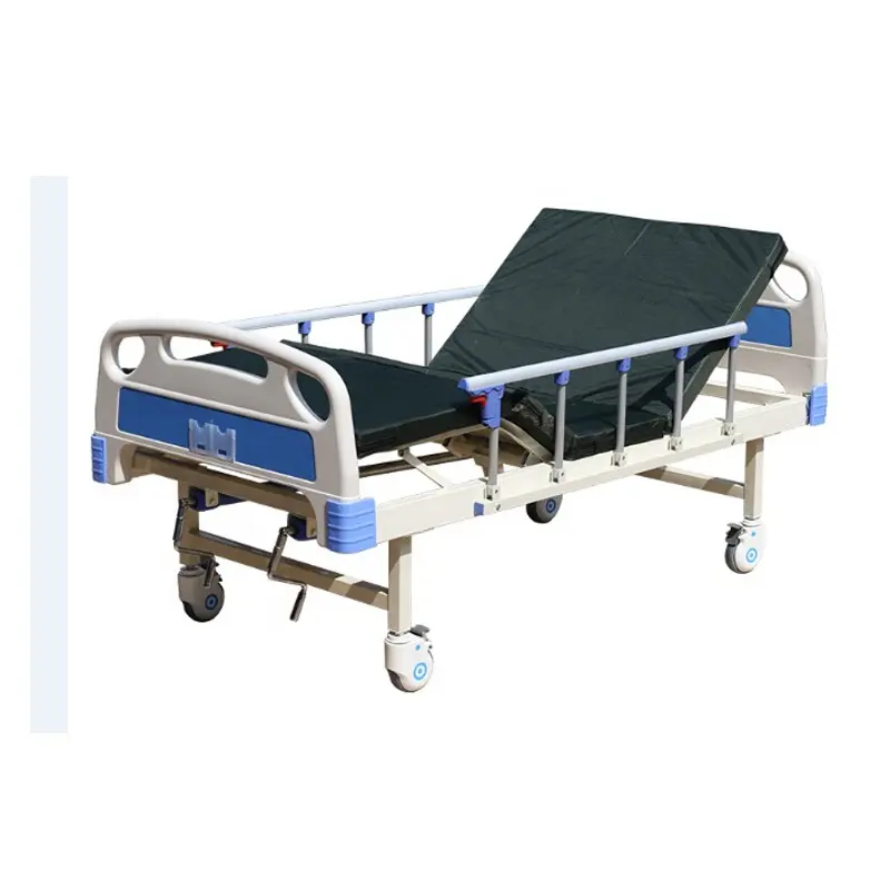 Fabrika toptan ABS manuel çift sarsıntı İki fonksiyonlu hasta yatağı çok fonksiyonlu tıbbi yatak yaşlı hasta hastane yatağı