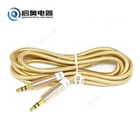 Extensión de cable de audio AUX macho a macho de 3,5mm para accesorios de conector de audio de coche