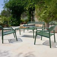 Table et chaise d'extérieur minimalistes en alliage d'aluminium, avec dossier créatif, pour cour, jardin, restaurant, villa, maison d'hôtes, mobilier de loisirs