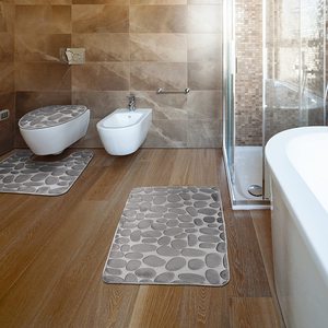<span class=keywords><strong>Tappetini</strong></span> da <span class=keywords><strong>bagno</strong></span> in Memory Foam <span class=keywords><strong>3</strong></span> <span class=keywords><strong>pezzi</strong></span> Set perfetta combinazione di tappetino di contorno e coperchio per il <span class=keywords><strong>bagno</strong></span> - Product Image 2