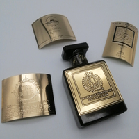 Autocollants Métalliques Personnalisés pour Bouteilles de Parfum, Étiquette Dorée en Métal Embossé, Autocollant de Logo Privé pour Designers de Ma Marque