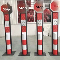 Panneau de signalisation routière à LED clignotant réfléchissant à énergie solaire, balise de délimitation de circulation, lumière d'avertissement pour piétons et véhicules, vertical