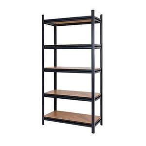 Estante industrial Estantería Almacenamiento de metal de Servicio Ligero Estante de hierro de ángulo ranurado Estante Color blanco 5 para cartón de carga de 50-100 kg - Product Image 6