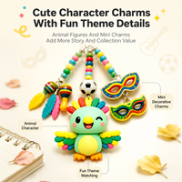 Porte-clés Weimei personnalisé multi-styles avec perles, figurine mignonne en PVC, mini-porte-clés pour sac, couleur personnalisée, cadeau porte-clés sur le thème des fêtes