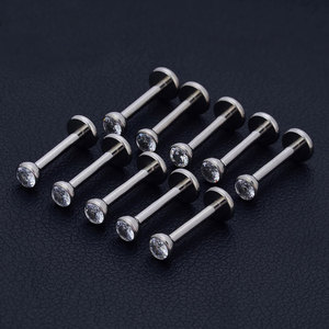 Khuyên tai titan G23 không cần ren, khuyên tai <span class=keywords><strong>Septum</strong></span> Helix, trang sức xỏ khuyên, mạ vàng, khuyên môi Labret 16/18/20G - Product Image 2