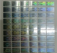Stiker Label Anti-Pemalsuan Holografik Laser Perak Berlapis Aluminium Perak dengan Kode QR Variabel untuk Hewan Peliharaan