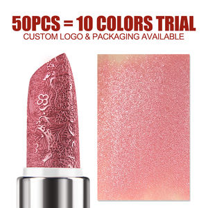 プライベートブランド 長持ちパールリップスティック 低MOQ カスタムロゴ 防水 落ちにくい ベルベット仕上げ リップスティックサプライヤー - Product Image 2