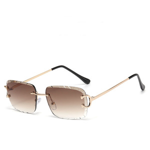 Lunettes de soleil de marque de luxe unisexe pour créateur de mode, UV400, monture carrée sans bordure - Product Image 3