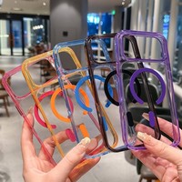 Senyork Qualitätsfarben Magnetische Transparente Handyhülle Acryl Klare Schutzhülle für iPhone 17Air 16 15 Hülle für Samsung S26 Ultra